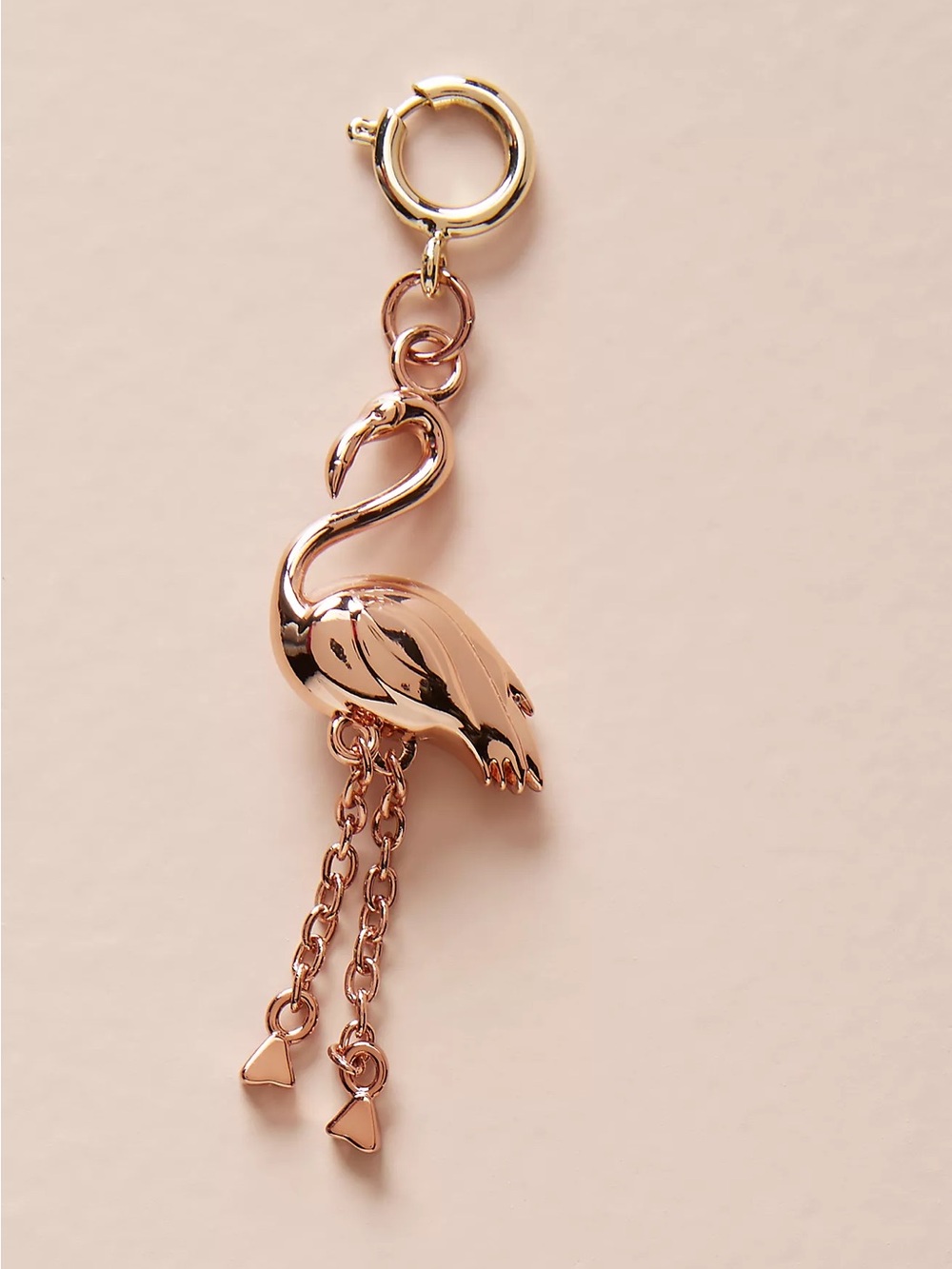 New Anthropologie Rose Gold Token Decorative Flamingo Bird Charm